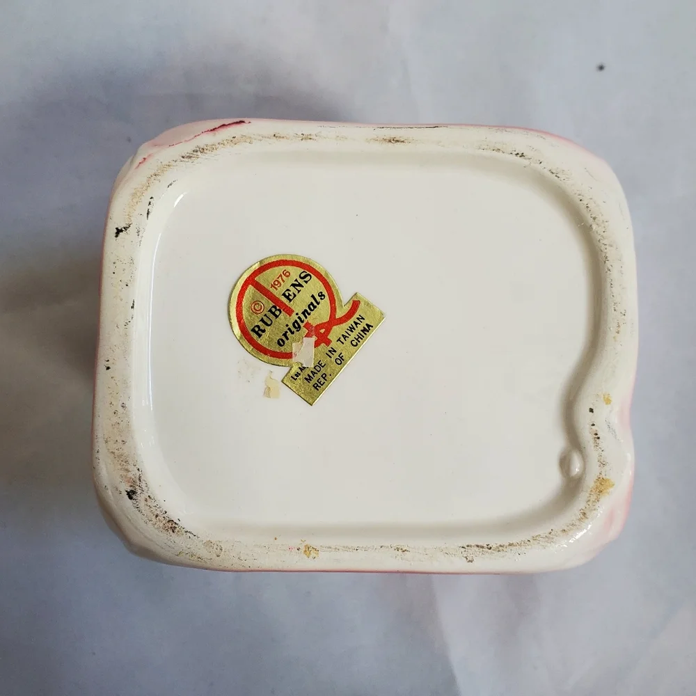 Vintage Girl Baby Block Planter Vase